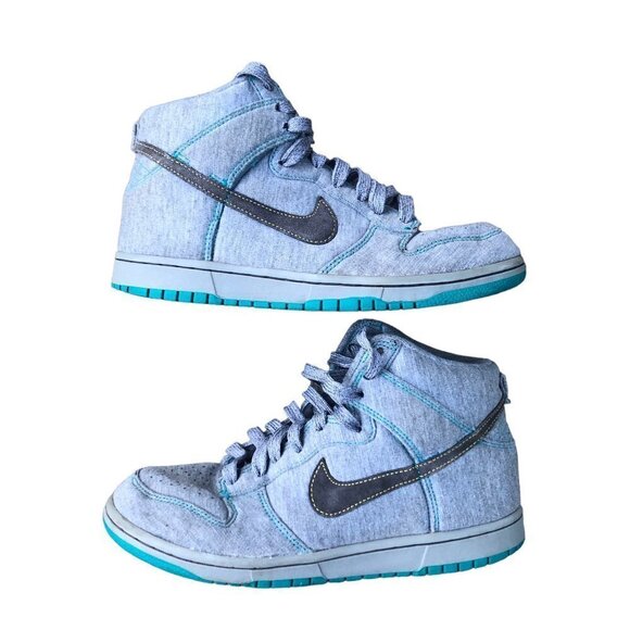 Vintage 2009 Nike Dunk High 6.0 Grey Fleece Size 8 - Picture 8 of 15